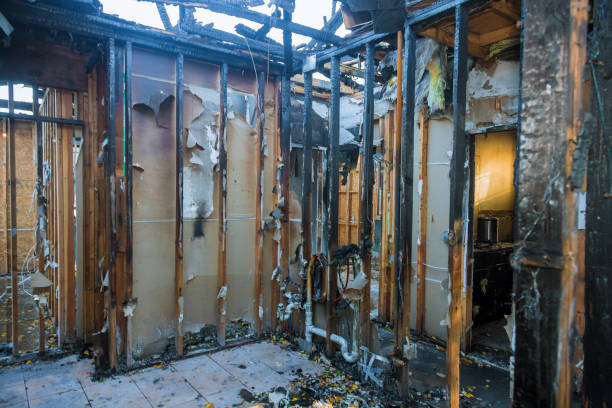 Professional Fire Damage Removal technician working in Gambier, OH